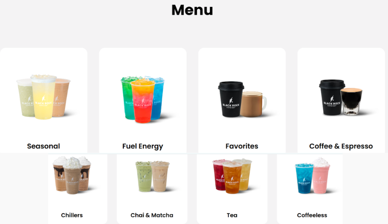 Black Rock Coffee Menu